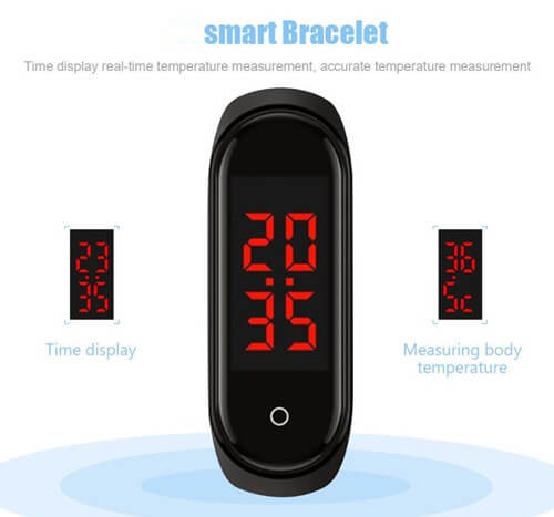 Thermometer Bracelet  for temperature measurement detect fever 